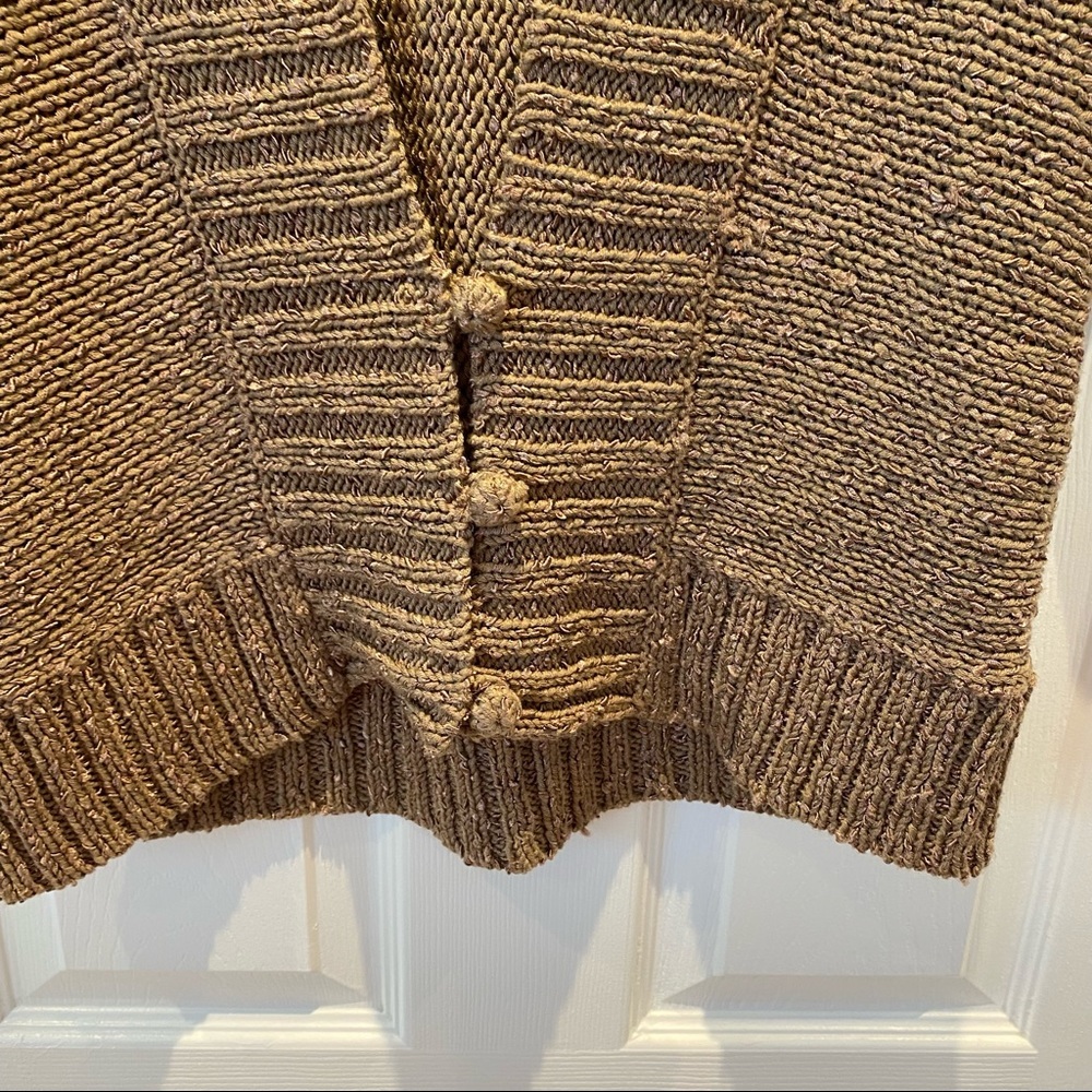 NWOT Coldwater Creek sweater shrug tobacco color with golden flecks SZ M 10-12. - Picture 8 of 12